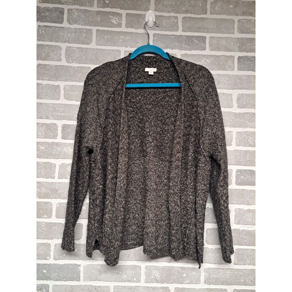 Pure Jill Womens Black White Casual Comfort Open Cardigan Size Small‎